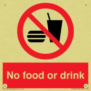 No food or drink